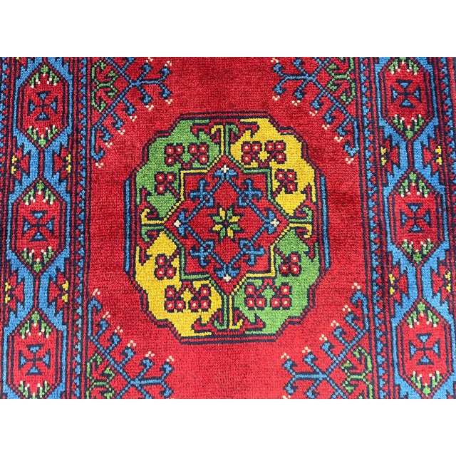 Red Filpa Elephant Foot Tribal Oriental Runner Rug, 2'9" X 6'6" For Sale - Image 15 of 16
