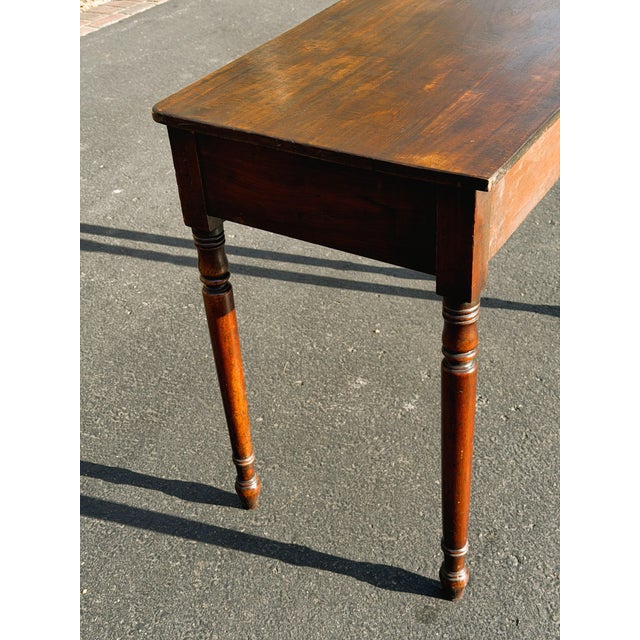 Wood Early 19th Century George III Two-Drawer Side Table For Sale - Image 7 of 10