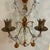 Gold Antique Pair of Italian Gold Gilt & Crystal Candle Sconces For Sale - Image 8 of 12