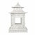 White Wicker Square Pagoda, Medium For Sale
