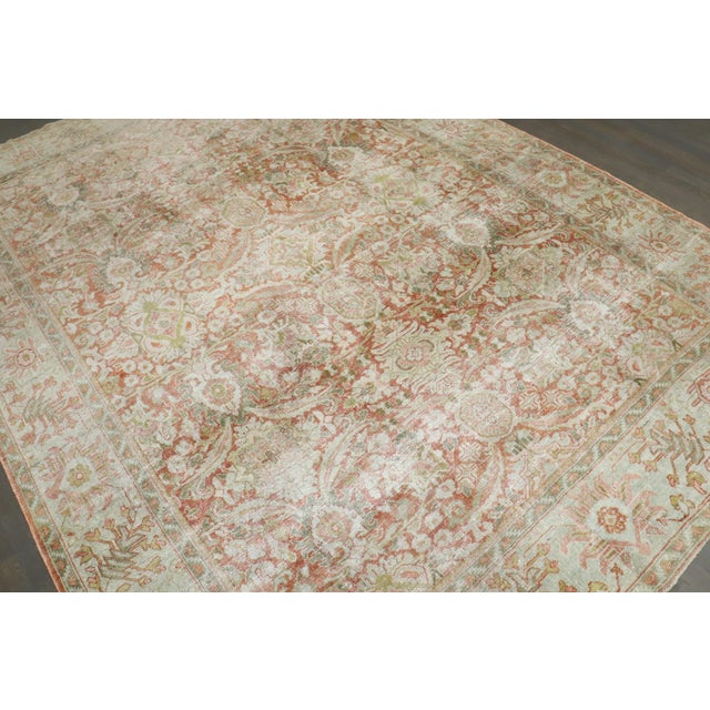 Antique Zabihi Collection Worn Persian Mahal Rug - 7'5" x 10'3" For Sale In New York - Image 6 of 10