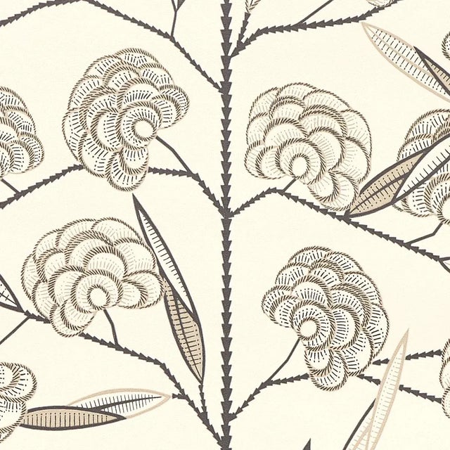 2020s Schumacher x Neisha Crosland Jacob's Tree Wallpaper in Black & Cream For Sale - Image 5 of 5