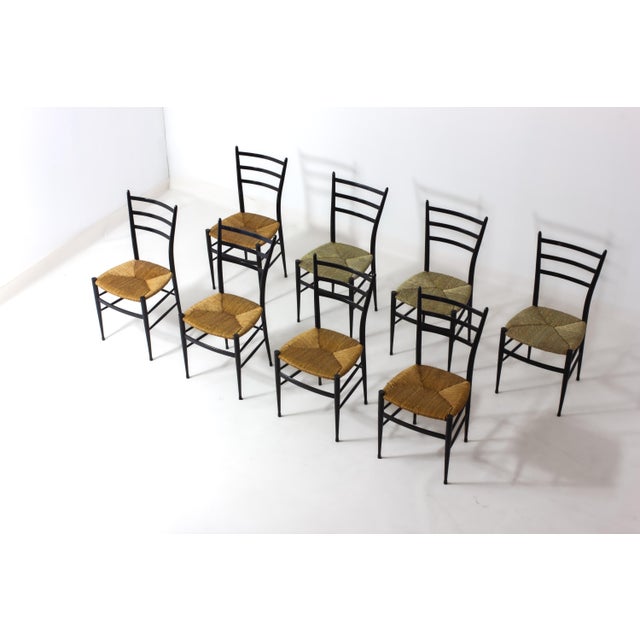 Spinetto Chairs from Chiavari, 1960s, Set of 8 For Sale - Image 3 of 12