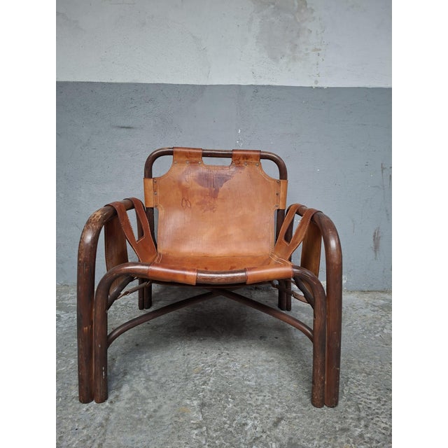 Brown Safari Armchair by Tito Agnoli, 1970s For Sale - Image 8 of 18