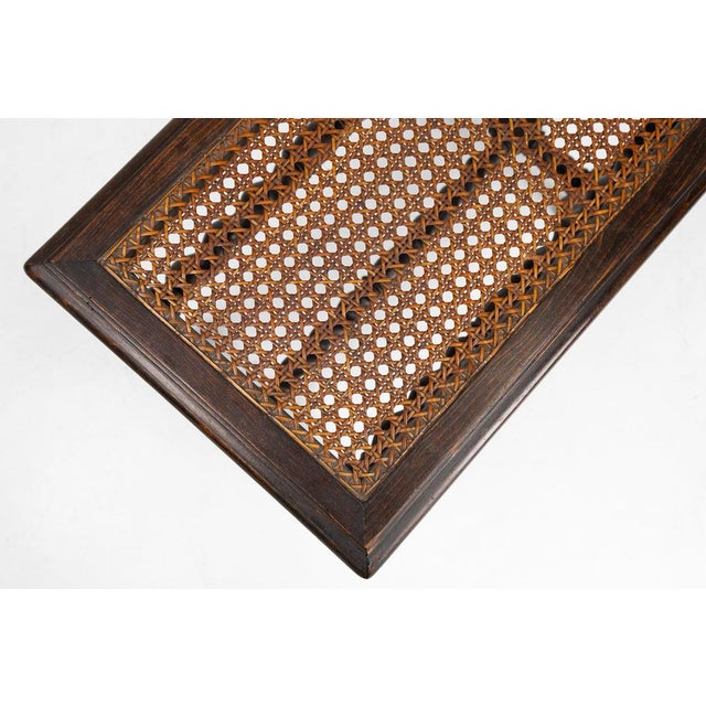 French Wooden Stool with Rattan Top, 1880s For Sale - Image 12 of 13