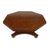 Brown Weiman Walnut Octagon Shape with Pedestal Base Coffee Table For Sale - Image 8 of 12