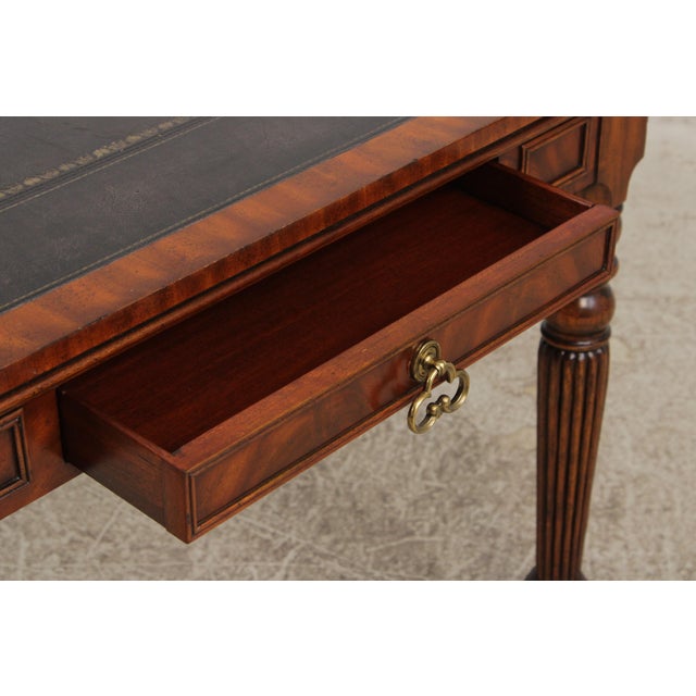 Maitland Smith Leather Top Game Table For Sale - Image 11 of 18