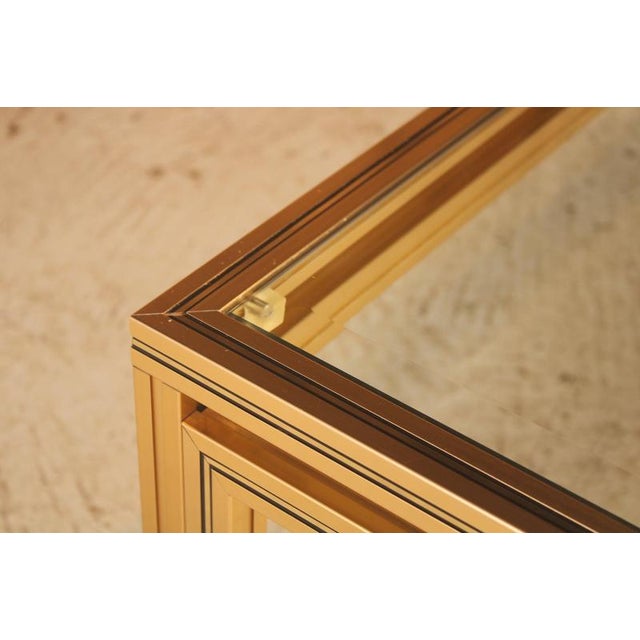 Mid-Century Coffee Table with Bevelled Edge Glass Top by Pierre Vandel, 1970s For Sale - Image 10 of 11