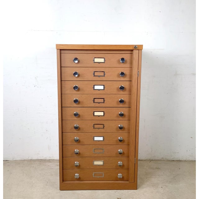 Ten-Drawer Museum Specimen Cabinet With Butcher Block Top For Sale In Philadelphia - Image 6 of 17