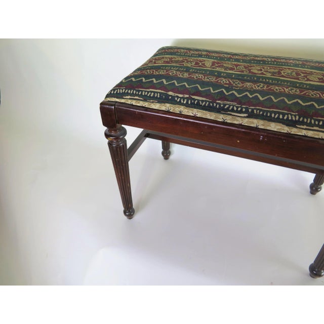 American Louis XV Style Wooden Bench For Sale - Image 3 of 6