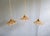Amber-Colored Pleated Glass Pendant Lights, 1930s, Set of 3 For Sale - Image 13 of 18