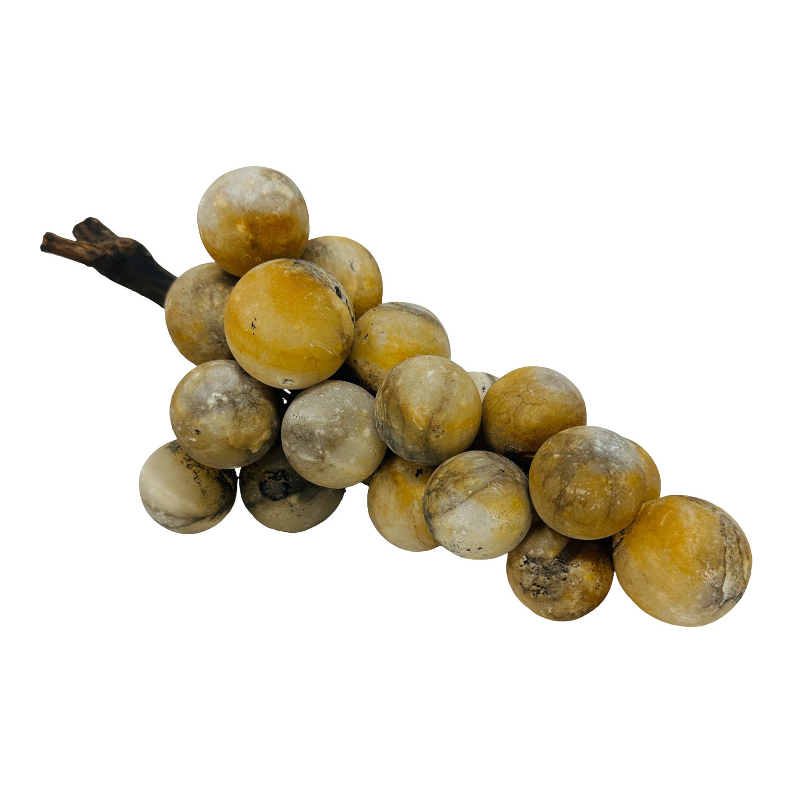 Mid Century Italian Marble Grapes Sculpture | Chairish