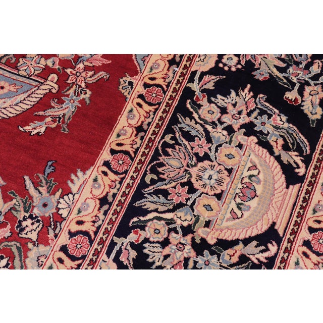 Tabriz Pak-Persian Red/Black Wool Rug - 10'0'' X 14'7'' For Sale In New York - Image 6 of 8