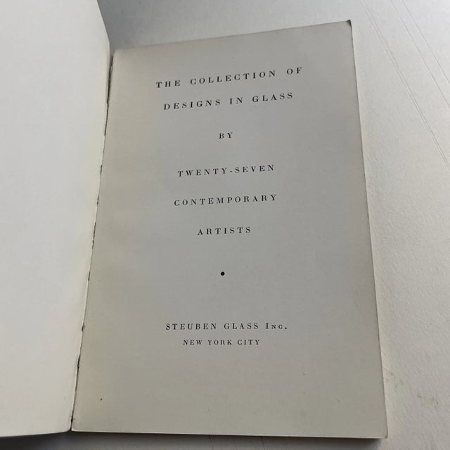 1940 Designs in Glass by 27 Contemporary Artists, published by Steuben, probably for the New York World's Fair. Small...
