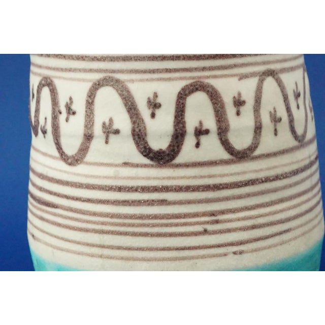 Early 1900s Century ceramic vase by Guido Gambone from CAS Vietri manufacturing, Vietri, Italy For Sale - Image 10 of 16
