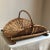 Antique Wood-Framed Flower Gathering Basket For Sale - Image 13 of 13