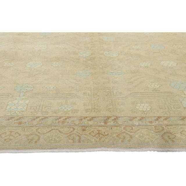 Vintage Earth-Tone Khotan Rug, 08'06 X 09'07 For Sale - Image 4 of 10