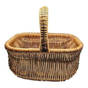 Vintage Wicker "Buttocks" Market Basket