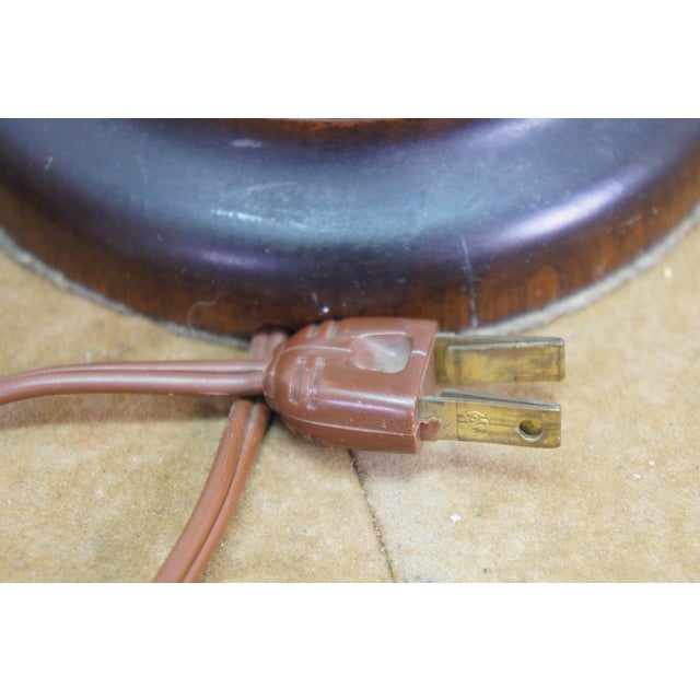 Mid 20th Century Mid-Century Modern Turned Walnut Dual-Socket Urn Table Lamp With Pull Chains For Sale - Image 11 of 11