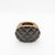 Modern Quilted Vase in Black Shell With Brass Details by Kifu Paris For Sale In Los Angeles - Image 6 of 7