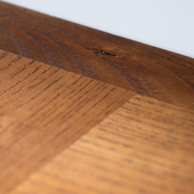 Mid-Century French Oak Parquetry Nesting Tables, 1950s, Set of 3 For Sale - Image 9 of 14