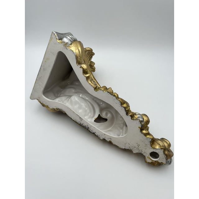 1970s Pair of Large Gold Colored Wall Sconces Made in Italy For Sale - Image 9 of 13
