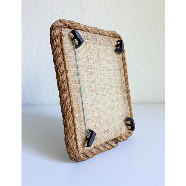 1960s Audoux-Minet Style Rope & Nail Picture Frame For Sale - Image 5 of 12