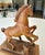 Brown Vintage Carved Wood Horse & Jockey Sculpture by Anri in Italy For Sale - Image 8 of 15
