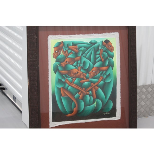 Louisius, Modern Composition, 1980s, Oil on Canvas, Framed For Sale - Image 4 of 16