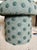 Mushroom Ottoman in Wool Jade Dot For Sale - Image 9 of 15