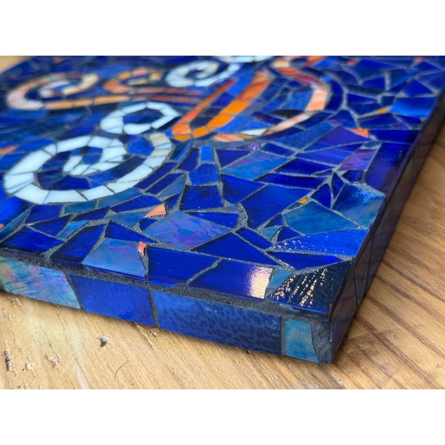 Original Mosaic Stained Glass Wall Art, Signed For Sale - Image 4 of 12