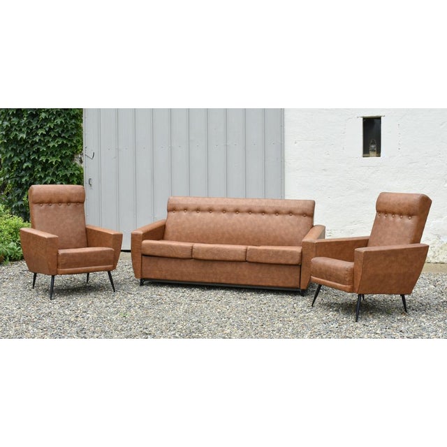 French Living Room Set, 1960s, Set of 3 For Sale - Image 16 of 18