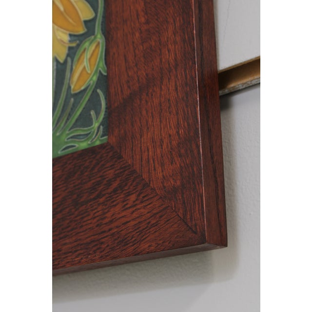 Dard Hunter Mission Oak Framed Motawi Tiles For Sale - Image 9 of 14