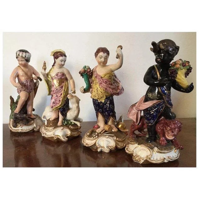 Ceramic Antique Early 19th C. English Derby Porcelain Figures Representing the Four Continents - Set 4 For Sale - Image 7 of 12