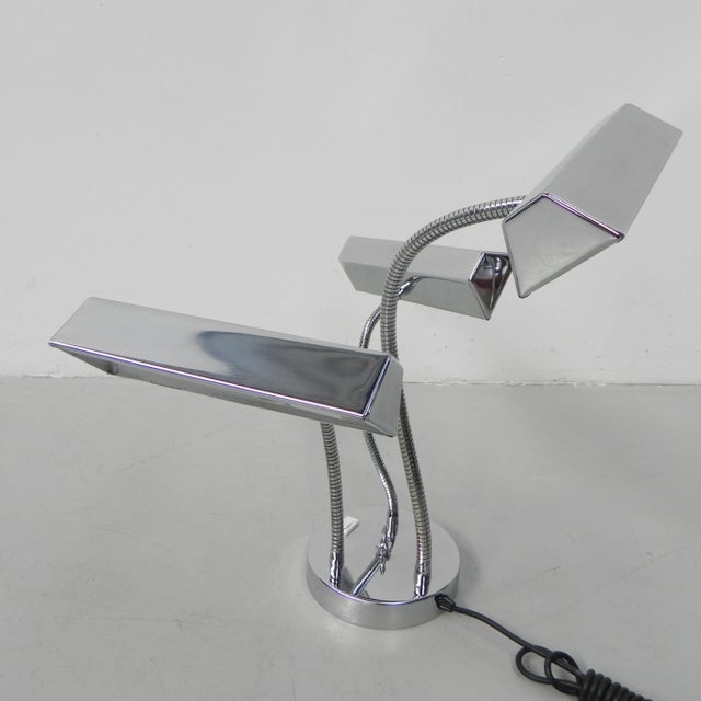 Vintage Desk Lamp with 3 Chrome Shades, 1960s For Sale - Image 4 of 14