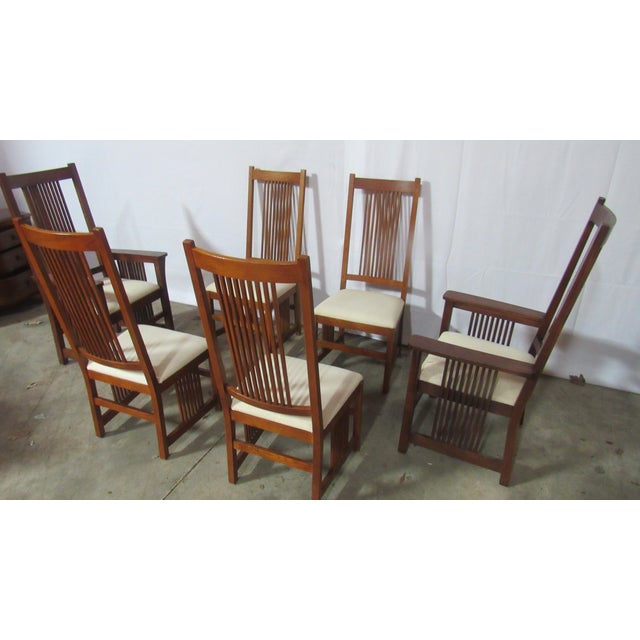 Item: Mission Chairs Details: Mission Style Great Designer Look/Quality Piece Oak Rare Set Beautiful Look Great Carvings...