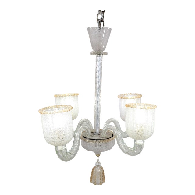 Mid Century Modern Murano Glass Fixture For Sale