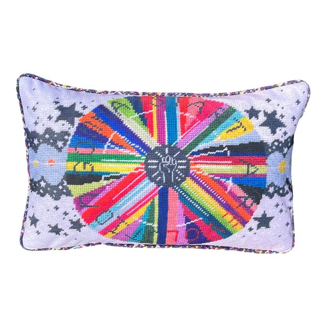 Velvet "Gonna Start a Revolution" Feather Down Pillow, Custom, Original For Sale