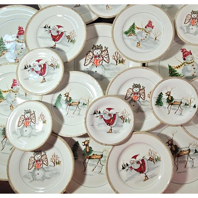 American Atelier Christmas Plates- Set of 22 For Sale - Image 6 of 16