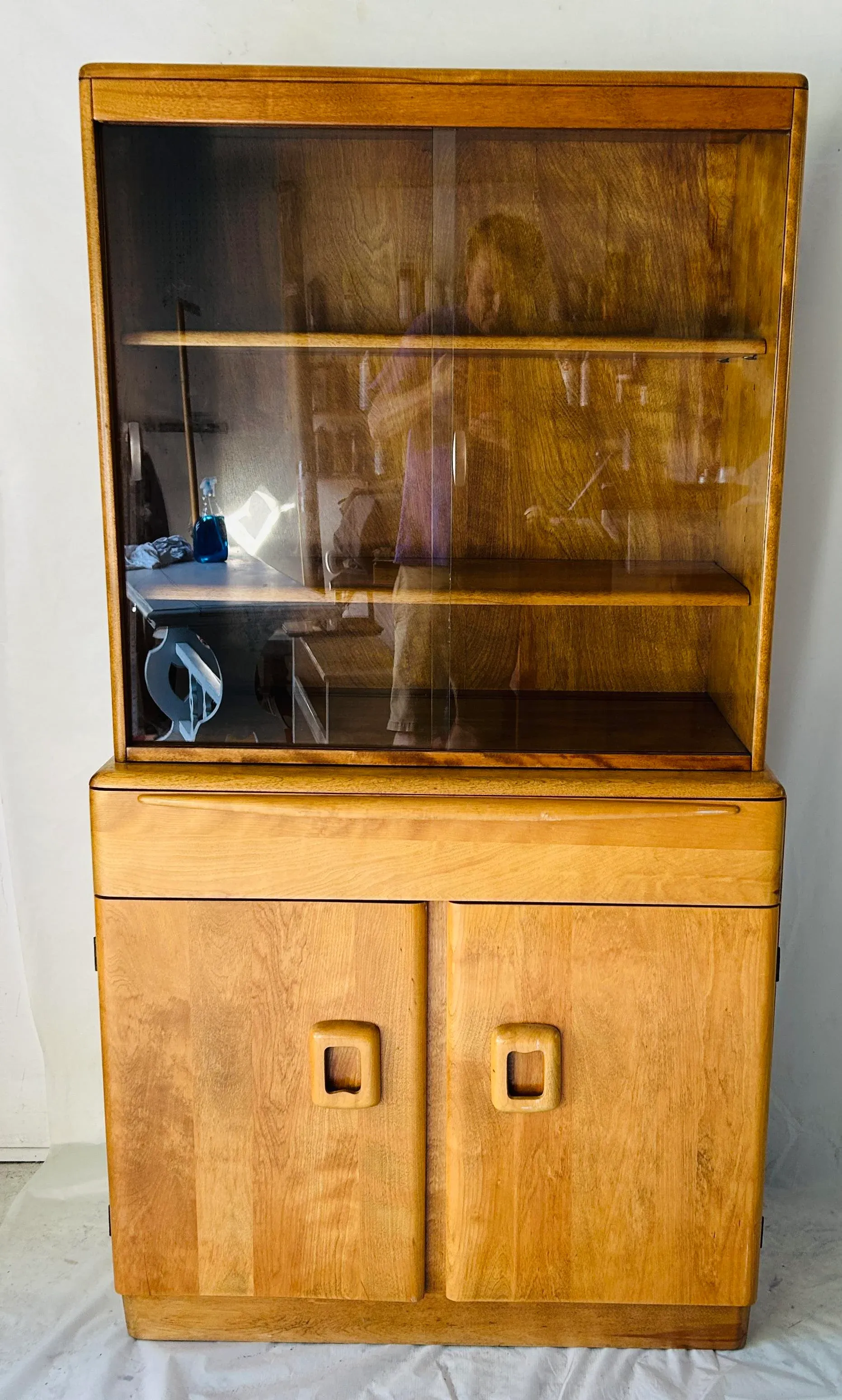 チェスト・キャビネット 60s Heywood cabinet 1950s Vintage Heywood Wakefield in “Wheat” Apartment Size Hutch