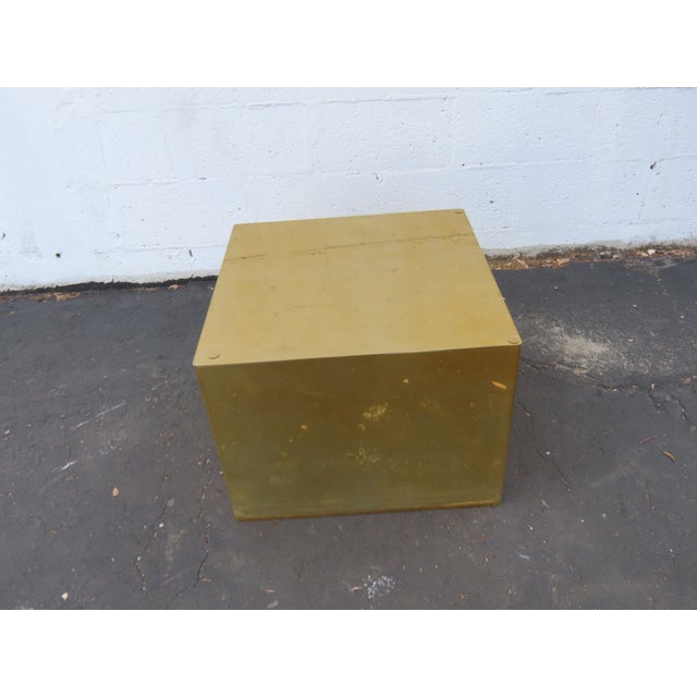Habitat International Mid Century Modern Brass Glass Top Coffee Table 6604 For Sale - Image 12 of 16