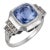 1920s French Art Deco Gia 4.50 Carat Ceylon No Heat Sapphire Diamond Platinum Ring, Size 6.25 For Sale