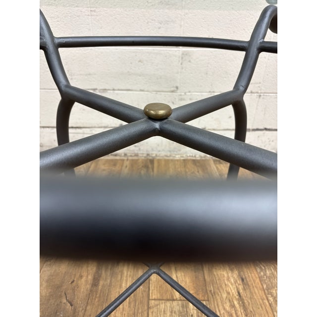 Iron and Glass 48” Round Bistro Style Dining Table For Sale - Image 14 of 16