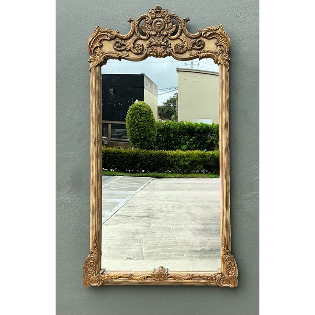 Vintage LaBarge Rococo Style Gold Frame Mirror For Sale - Image 10 of 12