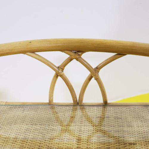 Rattan Nightstands with Four Drawers and Glass Top, Set of 2 For Sale - Image 4 of 12