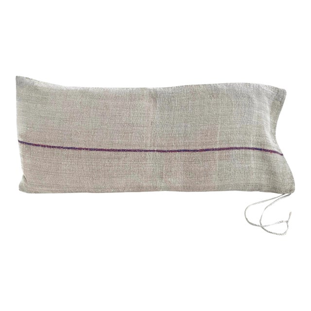 Vintage French Grainsack Body Pillow/Bolster For Sale