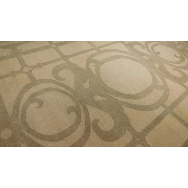 Contemporary Genuine Hand Knotted Rug - 9'x 11'10" For Sale - Image 4 of 9