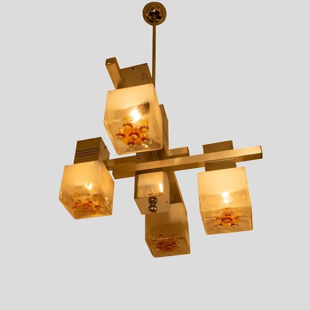 Modern Ceiling Light by Gaetano Sciolari for Mazzega, 1970s For Sale - Image 3 of 7