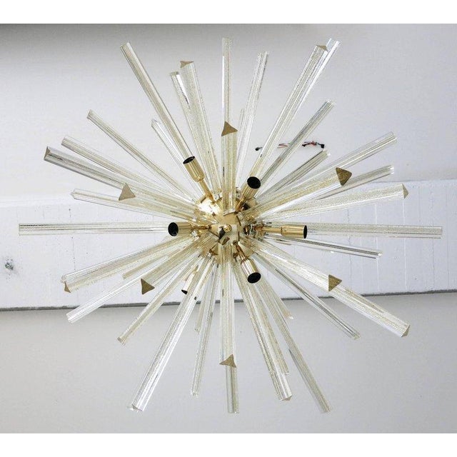 Italian 21st Century Oro Murano Glass Rod Sputnik Chandelier by Fabio LTD For Sale - Image 3 of 6