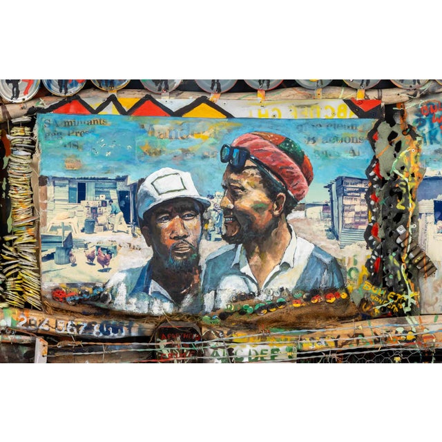 Contemporary Willie Bester "Township Life" Mixed Media, 1993 For Sale - Image 3 of 13